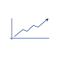 Ícone de gráfico de crescimento
